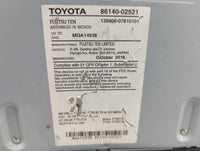 2017-2019 Toyota Corolla Radio AM FM Cd Player Receiver Replacement P/N:86140-02521 139000-07810101 Fits Fits 2017 2018 2019