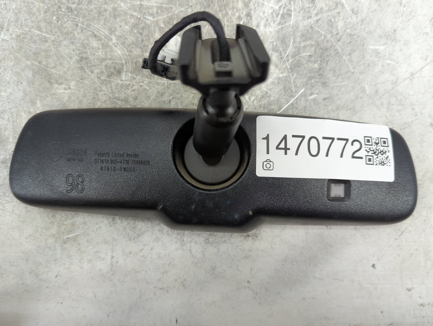 2019 Toyota Corolla Interior Rear View Mirror Replacement OEM P/N:046004 GNTX-535, 87810-0W050 Fits Fits 2020 OEM Used Auto 