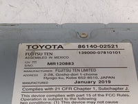 2017-2019 Toyota Corolla Radio AM FM Cd Player Receiver Replacement P/N:86140-02521 139000-07810101 Fits Fits 2017 2018 2019