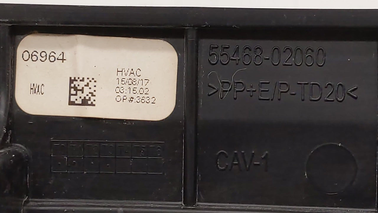 2017-2019 Toyota Corolla Climate Control Module Temperature AC/Heater Replacement P/N:55468-02060 Fits Fits 2017 2018 2019 O