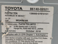2017-2018 Toyota Corolla Am Fm Cd Player Radio Receiver 374869 - Oemusedautoparts1.com