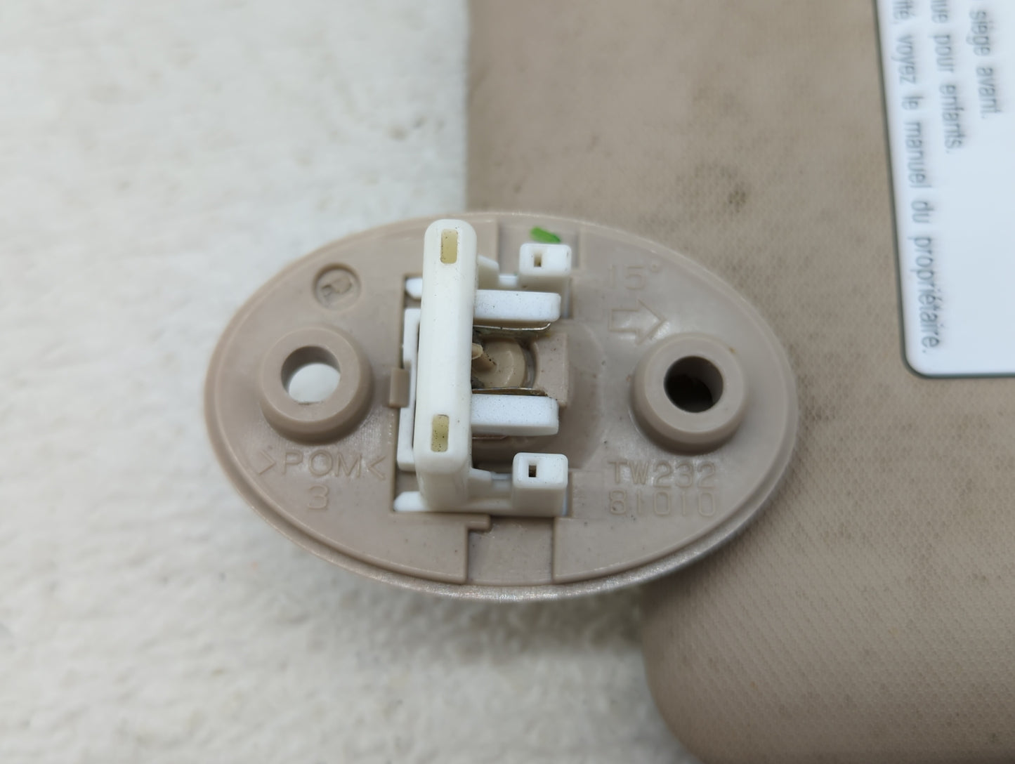 2017-2018 Toyota Corolla Sun Visor Shade Replacement Passenger Right Mirror Fits Fits 2017 2018 OEM Used Auto Parts - Oemuse