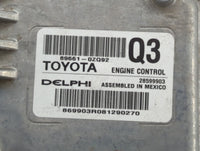 2017-2018 Toyota Corolla PCM Engine Control Computer ECU ECM PCU OEM P/N:89661-0ZQ92 89661-0ZQ91, 89661-0ZQ90 Fits Fits 2017