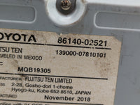 2017-2018 Toyota Corolla Am Fm Cd Player Radio Receiver - Oemusedautoparts1.com
