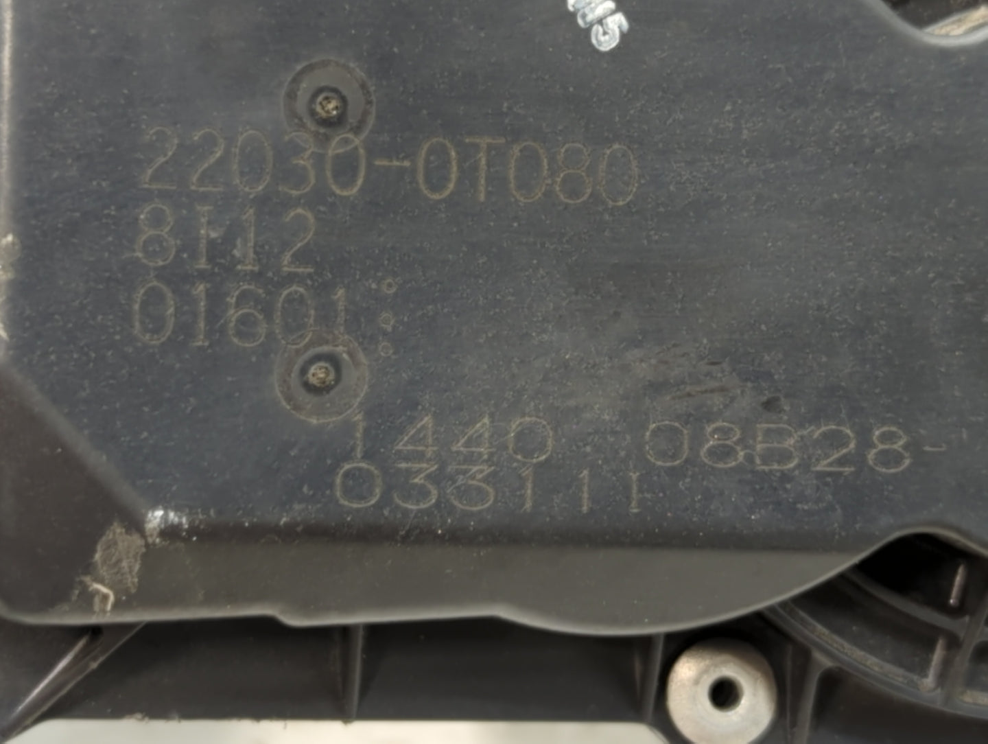 2011-2019 Toyota Corolla Throttle Body P/N:22030-0T080 Fits Fits 2011 2012 2013 2014 2015 2016 2017 2018 2019 OEM Used Auto 