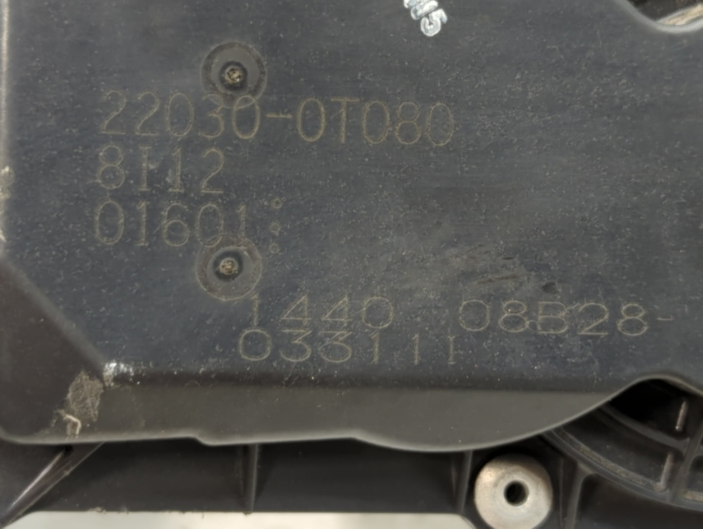 2011-2019 Toyota Corolla Throttle Body P/N:22030-0T080 Fits Fits 2011 2012 2013 2014 2015 2016 2017 2018 2019 OEM Used Auto 