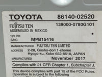 2017-2019 Toyota Corolla Am Fm Cd Player Radio Receiver - Oemusedautoparts1.com
