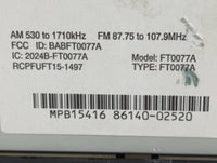 2017-2019 Toyota Corolla Am Fm Cd Player Radio Receiver - Oemusedautoparts1.com