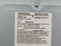 2017-2019 Toyota Corolla Am Fm Cd Player Radio Receiver - Oemusedautoparts1.com
