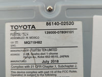2017-2019 Toyota Corolla Am Fm Cd Player Radio Receiver - Oemusedautoparts1.com