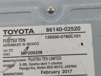 2017-2019 Toyota Corolla Radio AM FM Cd Player Receiver Replacement P/N:86140-02521 Fits Fits 2017 2018 2019 OEM Used Auto P
