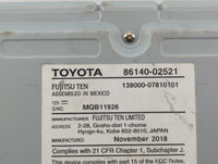 2017-2019 Toyota Corolla Radio AM FM Cd Player Receiver Replacement P/N:86140-02521 86140-02520 Fits Fits 2017 2018 2019 OEM