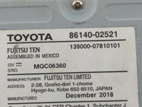 2019-2022 Toyota Corolla Am Fm Cd Player Radio Receiver 624334 - Oemusedautoparts1.com