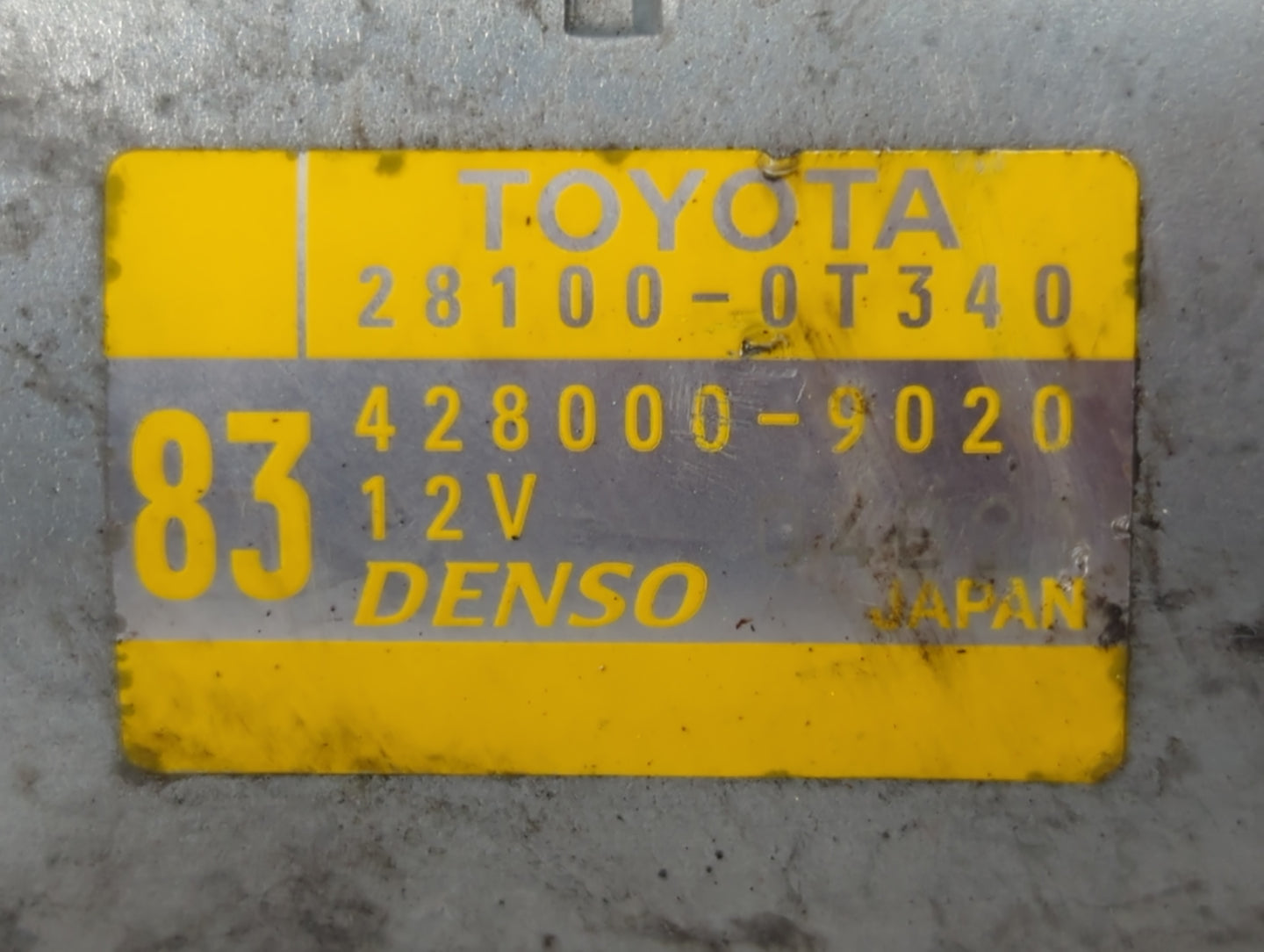 2015-2022 Toyota Corolla Car Starter Motor Solenoid OEM P/N:28100-0T340 428000-9020 Fits OEM Used Auto Parts - Oemusedautopa