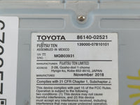 2017-2019 Toyota Corolla Radio AM FM Cd Player Receiver Replacement P/N:86140-02521 Fits Fits 2017 2018 2019 OEM Used Auto P