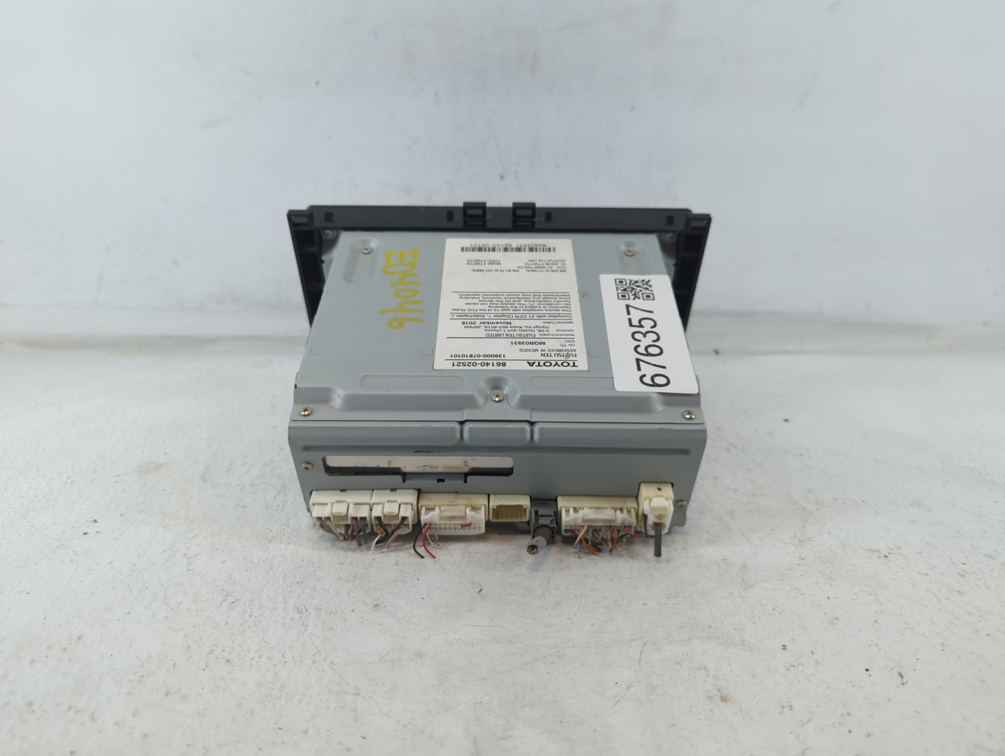 2017-2019 Toyota Corolla Radio AM FM Cd Player Receiver Replacement P/N:86140-02521 Fits Fits 2017 2018 2019 OEM Used Auto P