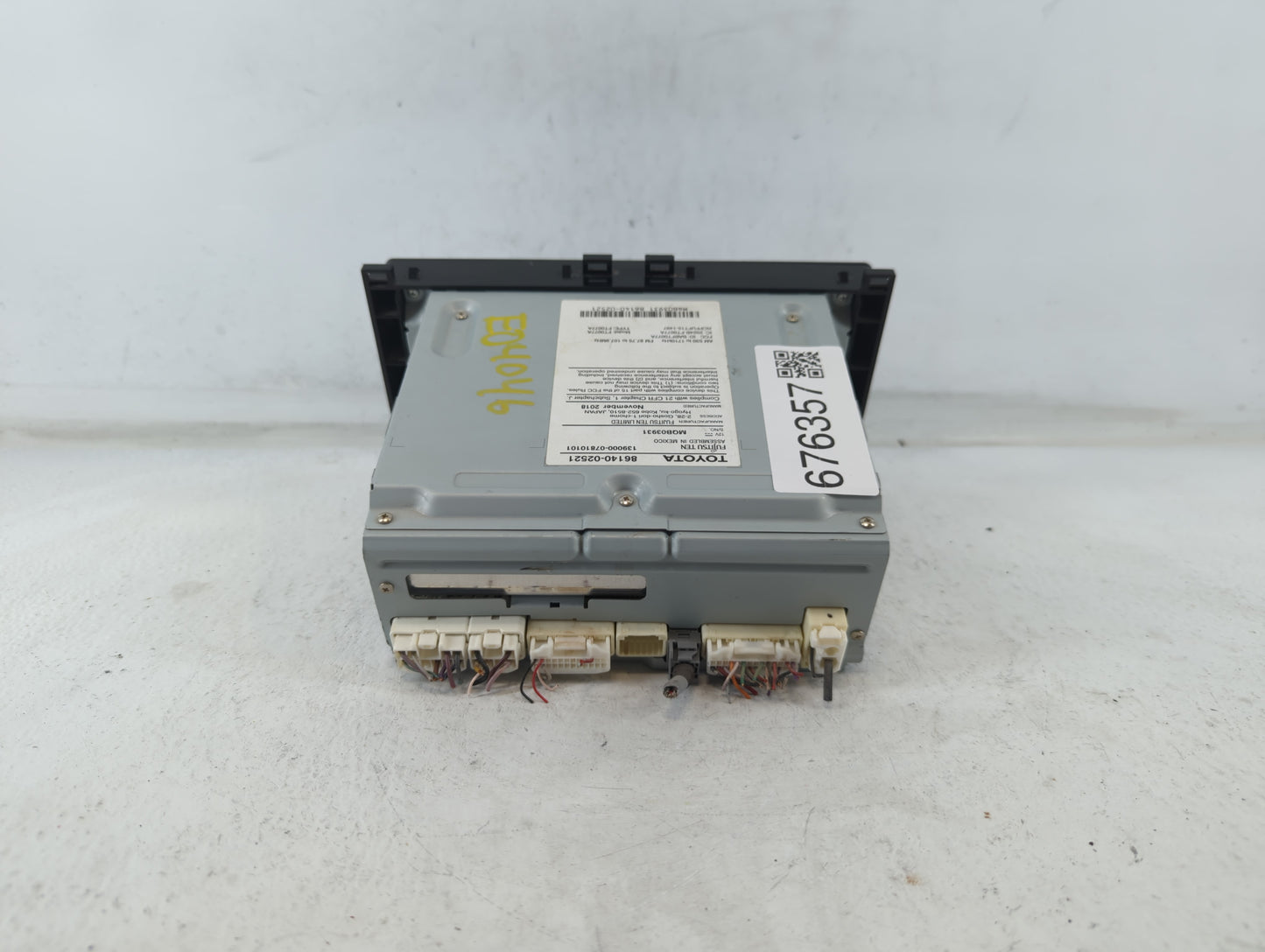 2017-2019 Toyota Corolla Radio AM FM Cd Player Receiver Replacement P/N:86140-02521 Fits Fits 2017 2018 2019 OEM Used Auto P