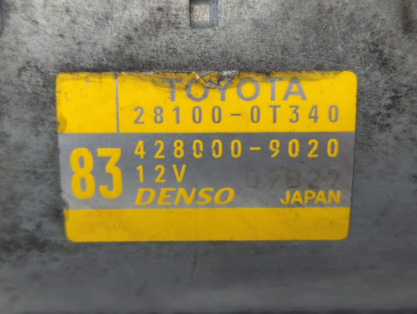 2015-2022 Toyota Corolla Car Starter Motor Solenoid OEM P/N:428000-9020 28100-0T340 Fits OEM Used Auto Parts - Oemusedautopa