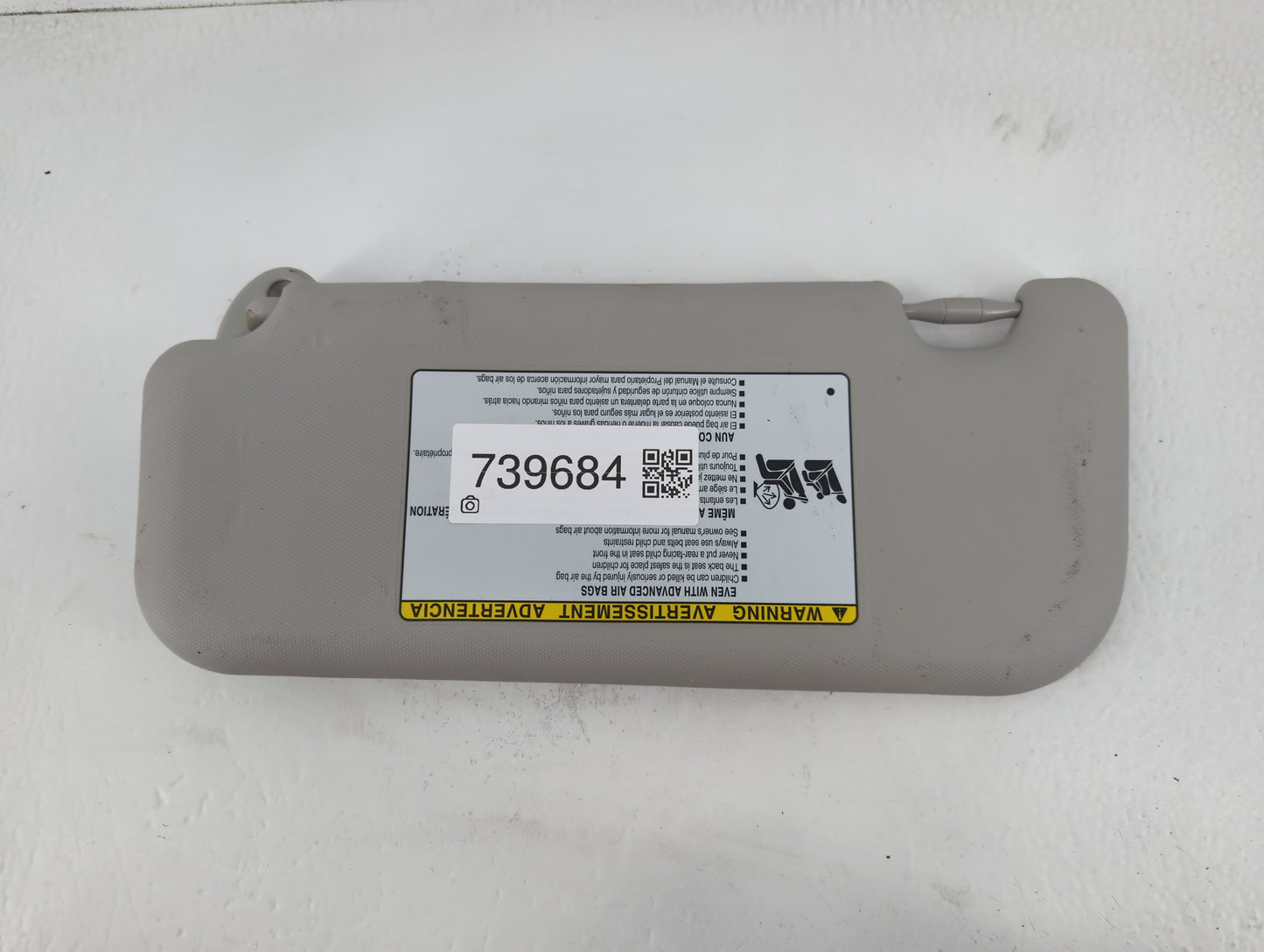 2017-2019 Toyota Corolla Sun Visor Shade Replacement Passenger Right Mirror Fits Fits 2017 2018 2019 OEM Used Auto Parts - O