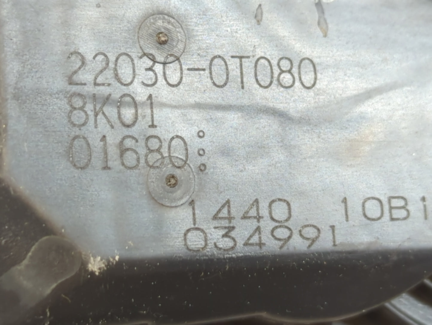 2011-2019 Toyota Corolla Throttle Body P/N:22030-0T080 Fits Fits 2011 2012 2013 2014 2015 2016 2017 2018 2019 OEM Used Auto 