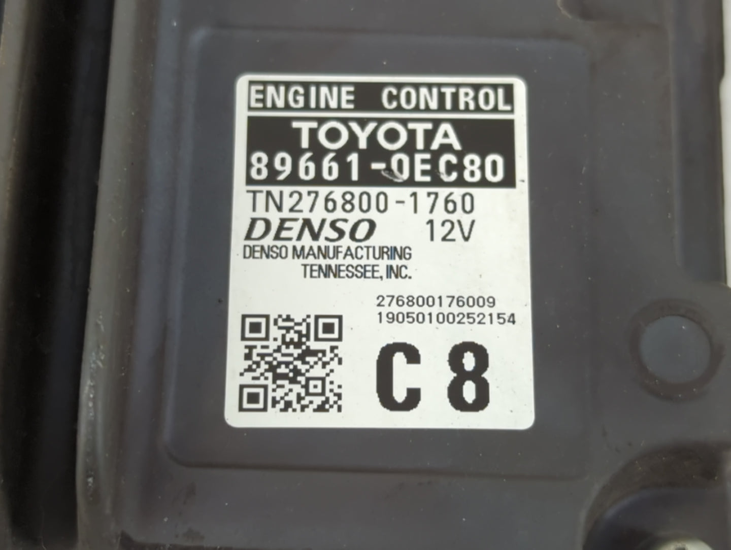 2019 Toyota Highlander PCM Engine Control Computer ECU ECM PCU OEM P/N:89661-0EC80 Fits OEM Used Auto Parts - Oemusedautopar