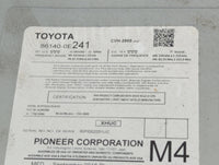 2017-2019 Toyota Highlander Radio AM FM Cd Player Receiver Replacement P/N:86140-0E241 Fits Fits 2017 2018 2019 OEM Used Aut