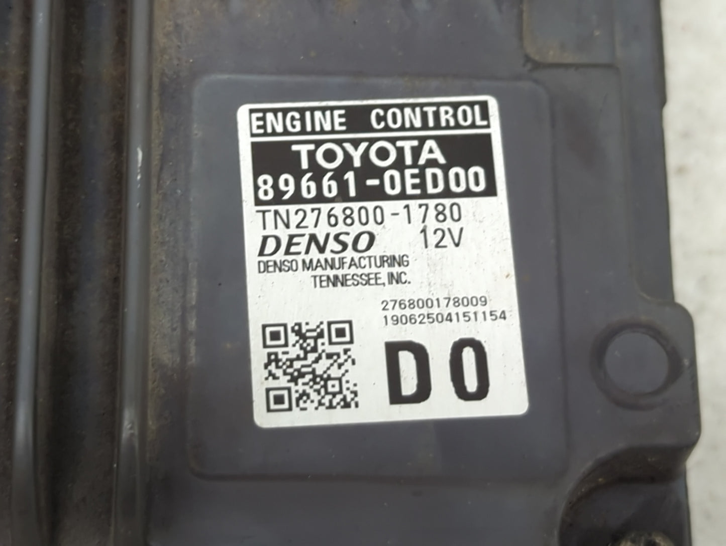 2019 Toyota Highlander PCM Engine Control Computer ECU ECM PCU OEM P/N:89661-0ED00 Fits OEM Used Auto Parts - Oemusedautopar