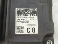 2019 Toyota Highlander PCM Engine Control Computer ECU ECM PCU OEM P/N:89661-0EC80 TN276800-1760 Fits OEM Used Auto Parts - 