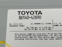 2019-2021 Toyota Rav4 Radio AM FM Cd Player Receiver Replacement P/N:86140-42690 Fits Fits 2019 2020 2021 OEM Used Auto Part