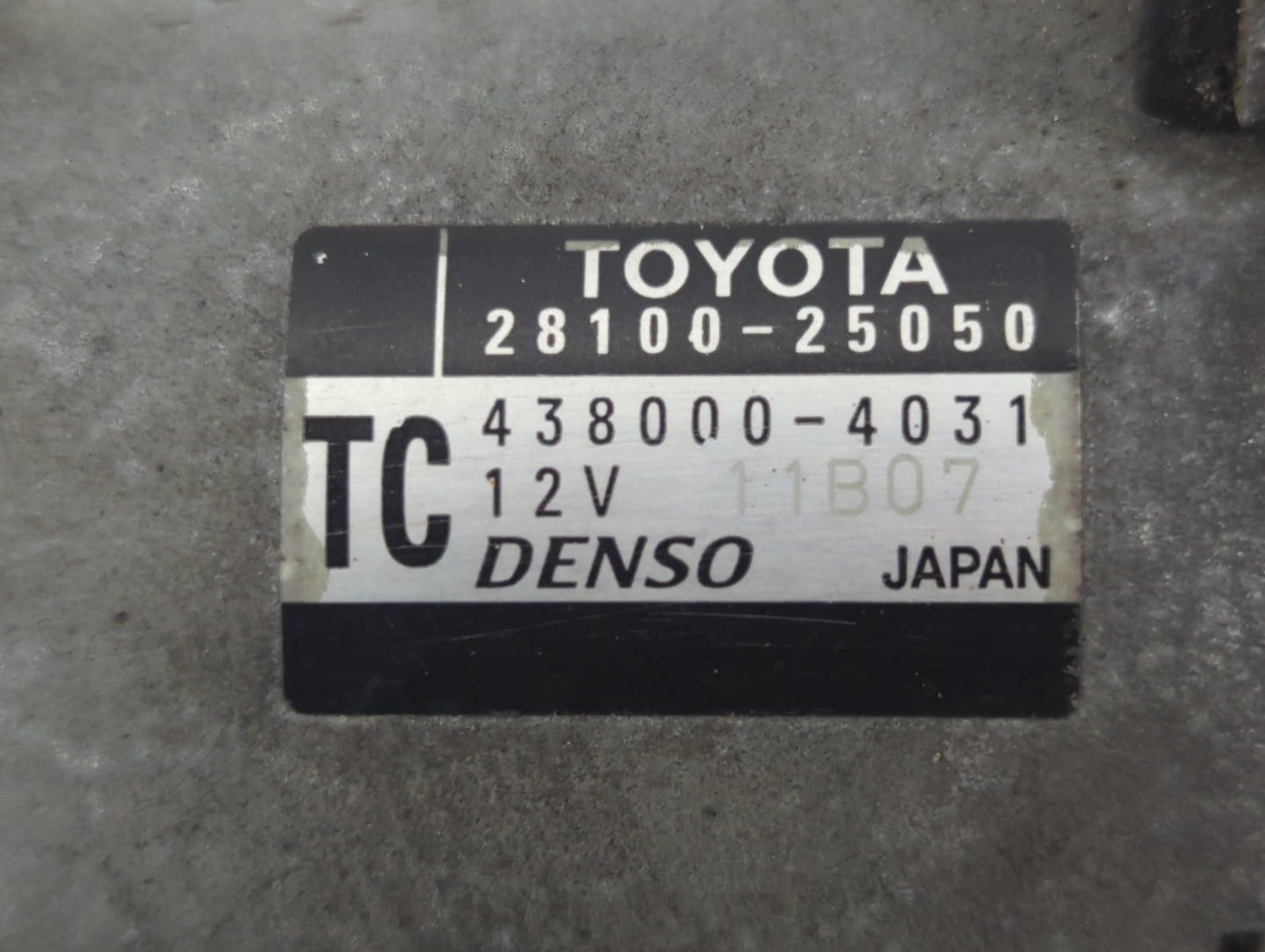 2019-2022 Toyota Rav4 Car Starter Motor Solenoid OEM P/N:28100-25050 438000-4031 Fits Fits 2018 2019 2020 2021 2022 OEM Used