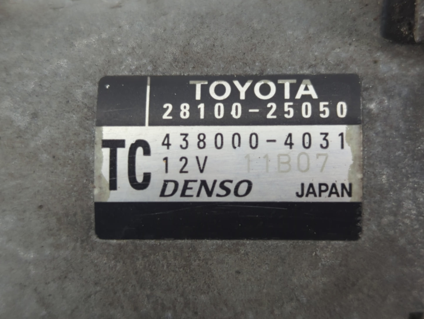 2019-2022 Toyota Rav4 Car Starter Motor Solenoid OEM P/N:28100-25050 438000-4031 Fits Fits 2018 2019 2020 2021 2022 OEM Used