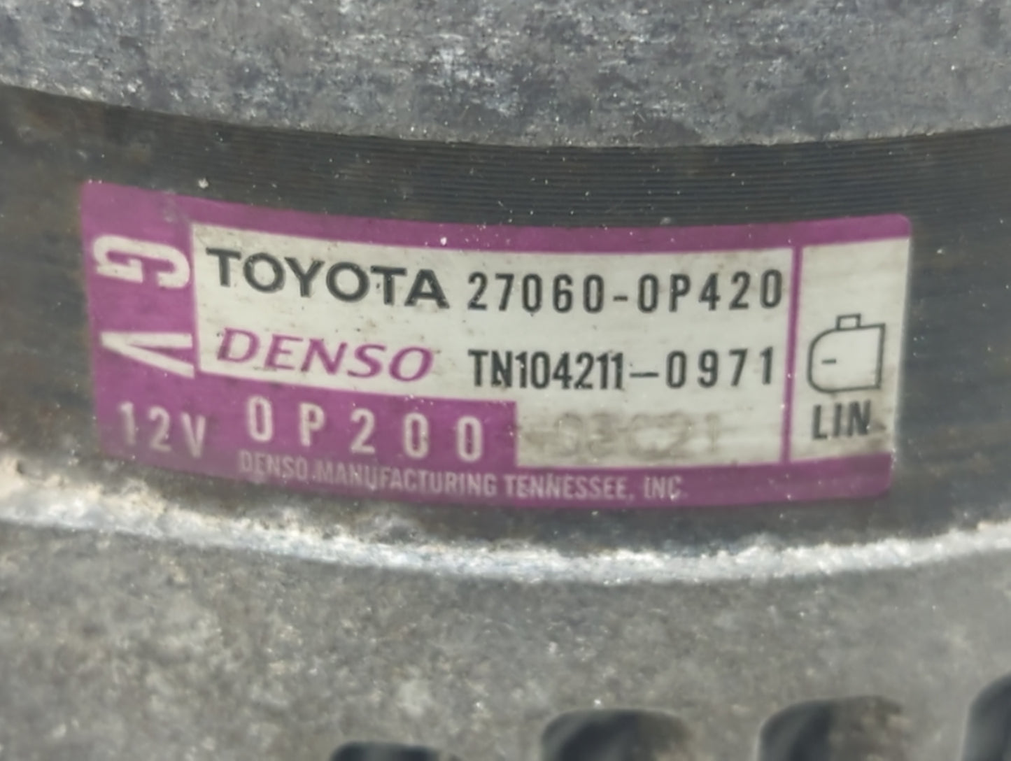 2017-2020 Toyota Sienna Alternator Replacement Generator Charging Assembly Engine OEM P/N:TN104211-0971 27060-0P420 Fits OEM