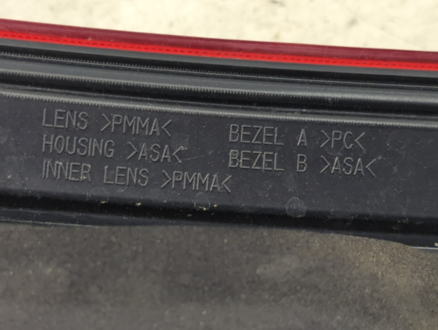 2015-2020 Toyota Sienna Driver Left Side Deck Lid Mounted Tail Light Red - Oemusedautoparts1.com