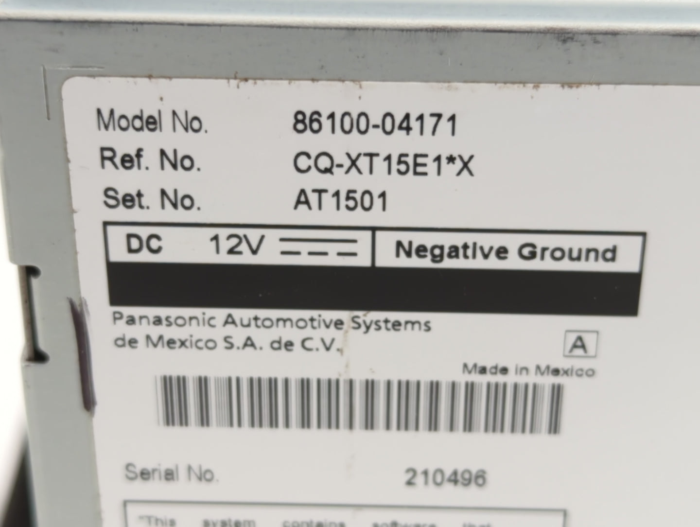 2016-2019 Toyota Tacoma Radio AM FM Cd Player Receiver Replacement P/N:86100-04171 Fits Fits 2016 2017 2018 2019 OEM Used Au