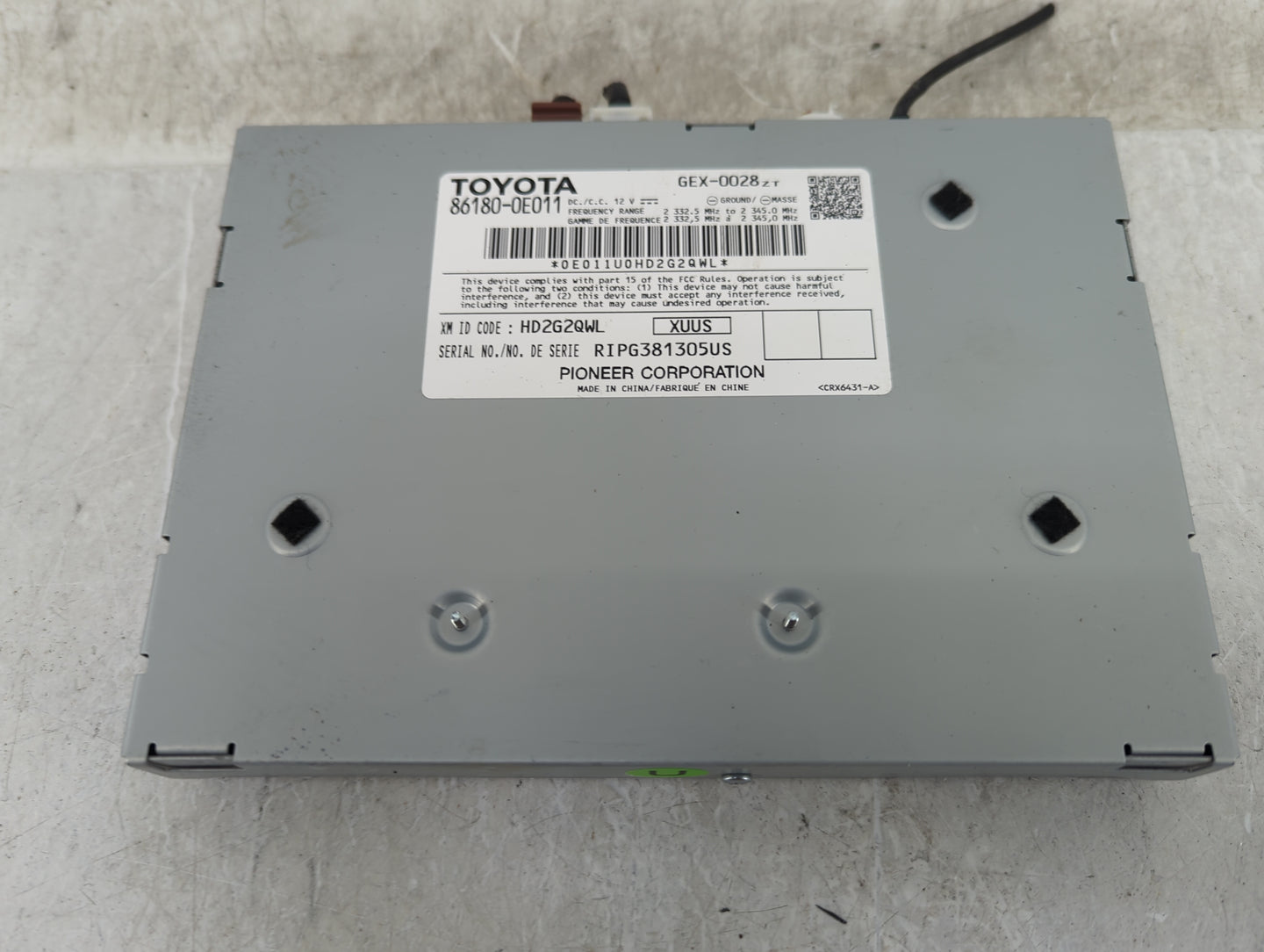 2016-2019 Toyota Tacoma Radio AM FM Cd Player Receiver Replacement P/N:86180-0E011 Fits Fits 2016 2017 2018 2019 OEM Used Au