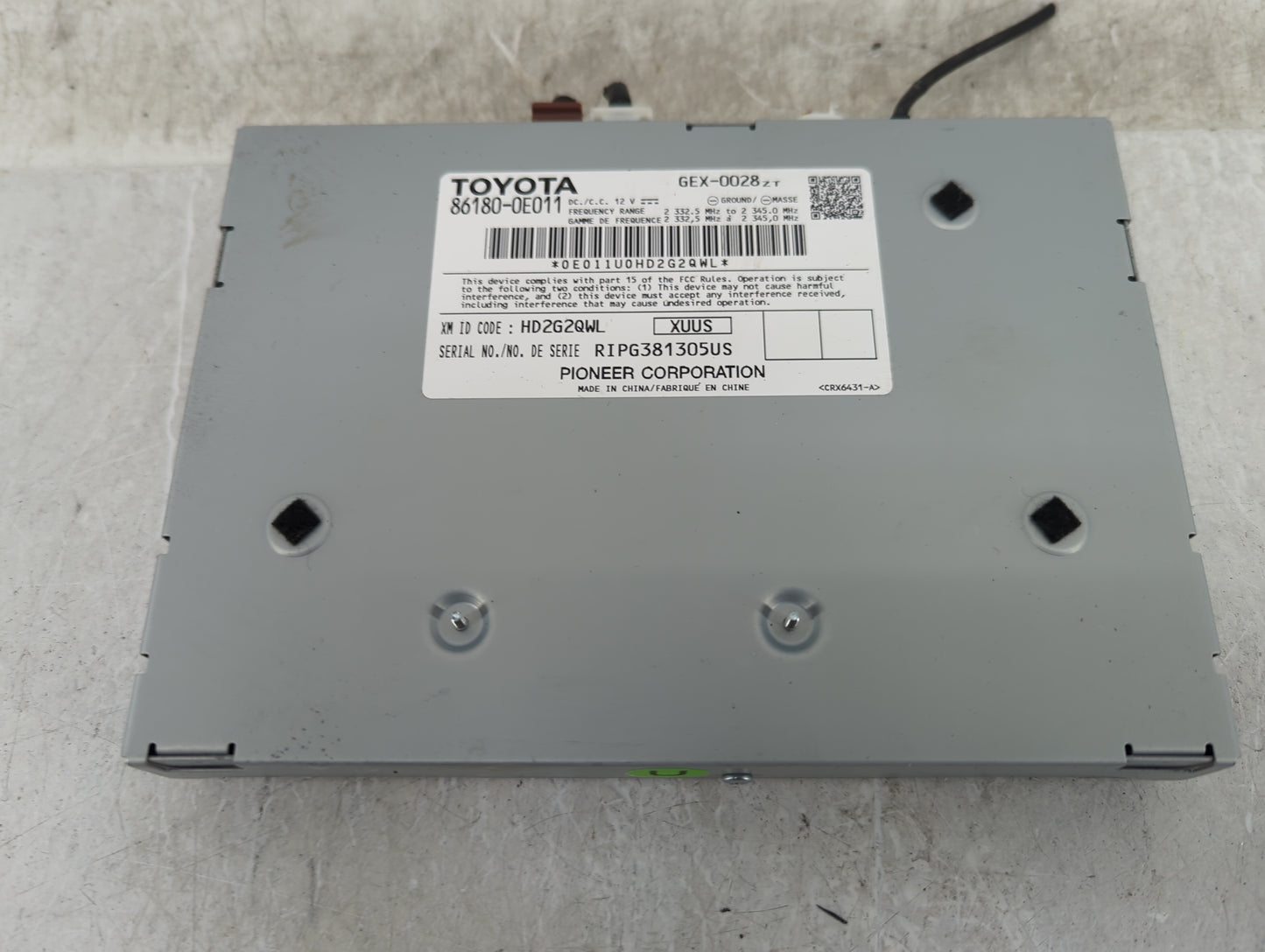 2016-2019 Toyota Tacoma Radio AM FM Cd Player Receiver Replacement P/N:86180-0E011 Fits Fits 2016 2017 2018 2019 OEM Used Au