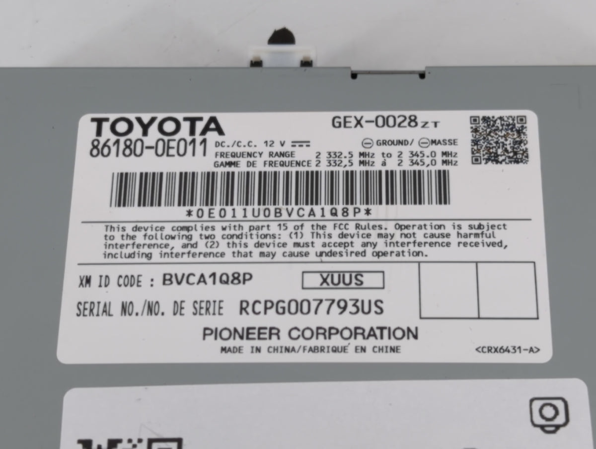 2018-2022 Toyota Tacoma Am Fm Cd Player Radio Receiver - Oemusedautoparts1.com