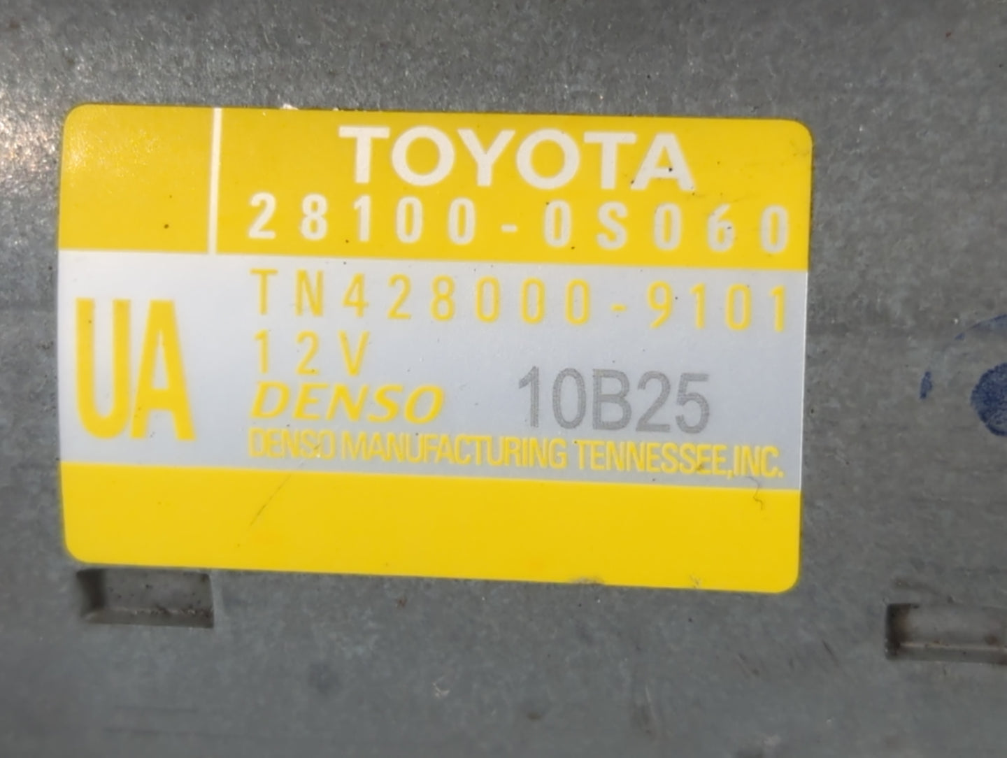 2010-2019 Toyota Tundra Car Starter Motor Solenoid OEM P/N:TN428000-9101 28100-0S606 Fits OEM Used Auto Parts - Oemusedautop