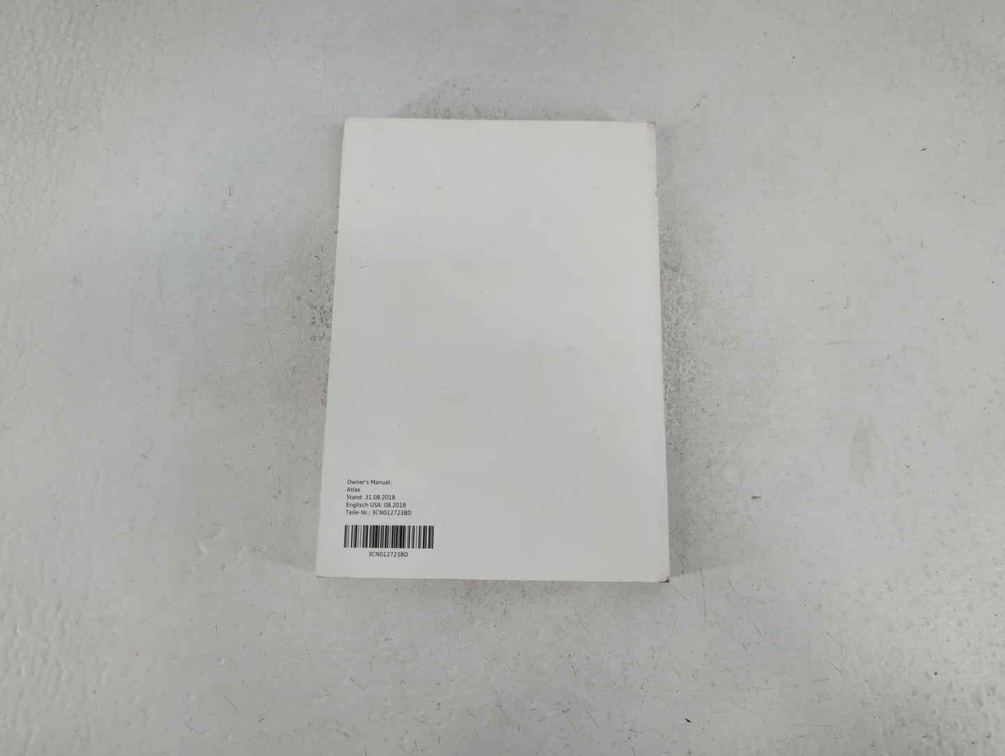 2019 Volkswagen Atlas Owners Manual Book Guide P/N:3CN012723BD OEM Used Auto Parts - Oemusedautoparts1.com