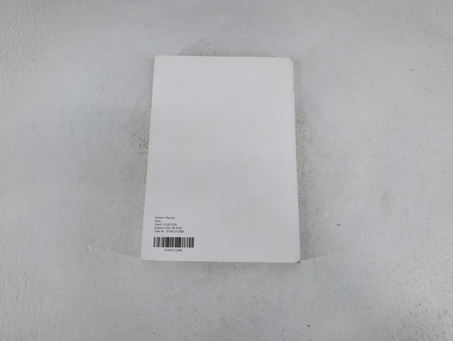 2019 Volkswagen Atlas Owners Manual Book Guide P/N:3CN012723BD OEM Used Auto Parts - Oemusedautoparts1.com