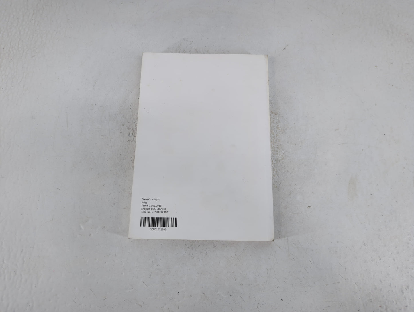 2019 Volkswagen Atlas Owners Manual Book Guide P/N:3CN012723BD OEM Used Auto Parts - Oemusedautoparts1.com