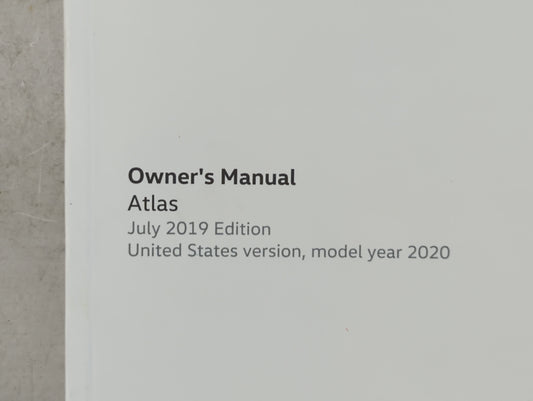 2019 Volkswagen Atlas Owners Manual Book Guide P/N:3CN012723SD 3CN 012 723 SD OEM Used Auto Parts