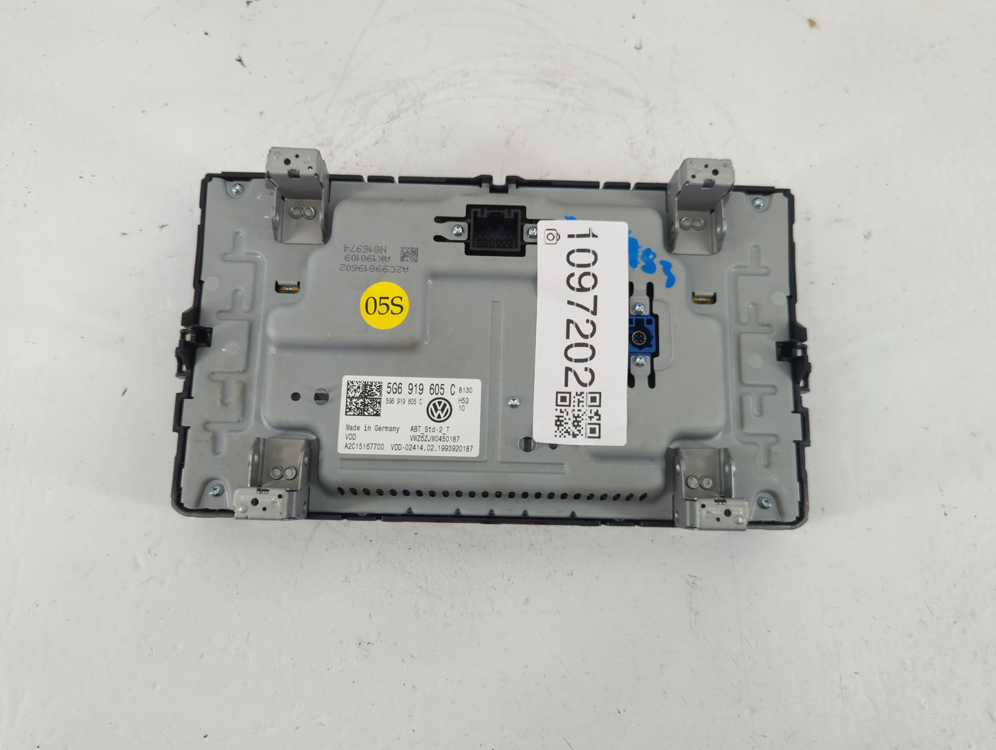 2019 Volkswagen Atlas Radio AM FM Cd Player Receiver Replacement P/N:5G6 919 605 C Fits Fits 2018 2020 OEM Used Auto Parts -