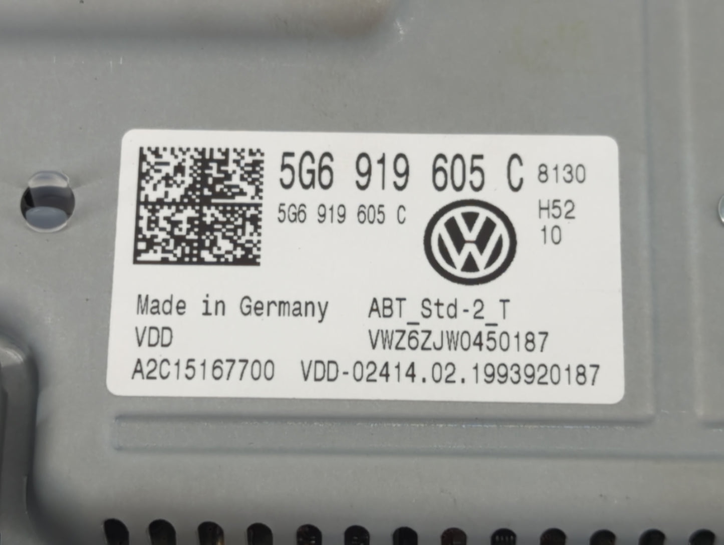 2019 Volkswagen Atlas Radio AM FM Cd Player Receiver Replacement P/N:5G6 919 605 C Fits Fits 2018 2020 OEM Used Auto Parts -