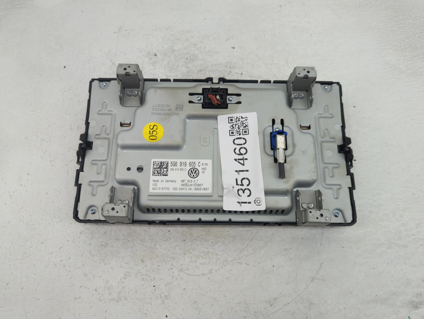 2019 Volkswagen Atlas Radio AM FM Cd Player Receiver Replacement P/N:5G6919605C Fits OEM Used Auto Parts - Oemusedautoparts1