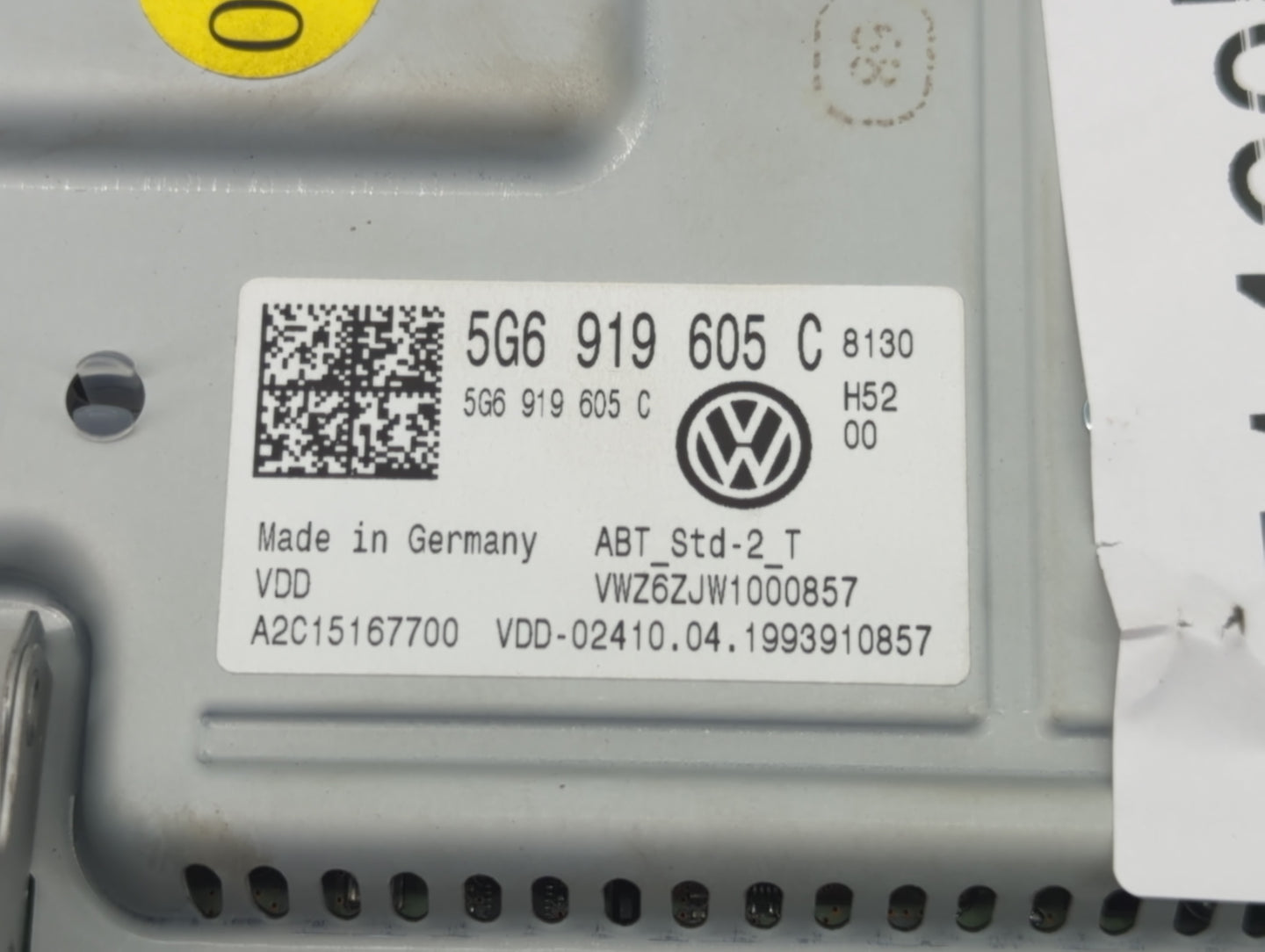 2019 Volkswagen Atlas Radio AM FM Cd Player Receiver Replacement P/N:5G6919605C Fits OEM Used Auto Parts - Oemusedautoparts1