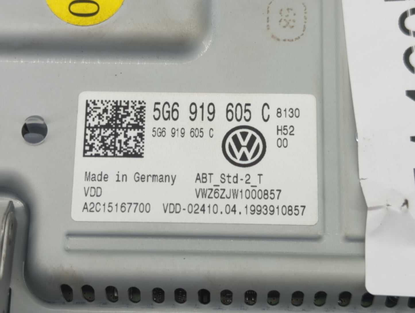 2019 Volkswagen Atlas Radio AM FM Cd Player Receiver Replacement P/N:5G6919605C Fits OEM Used Auto Parts - Oemusedautoparts1