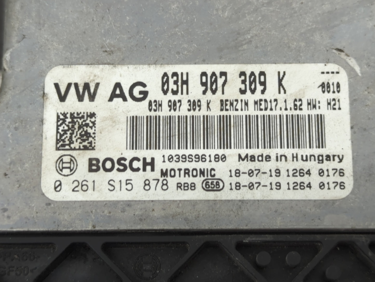 2018-2022 Volkswagen Atlas PCM Engine Control Computer ECU ECM PCU OEM P/N:0 261 S15 878 03H 907 309 K Fits OEM Used Auto Pa