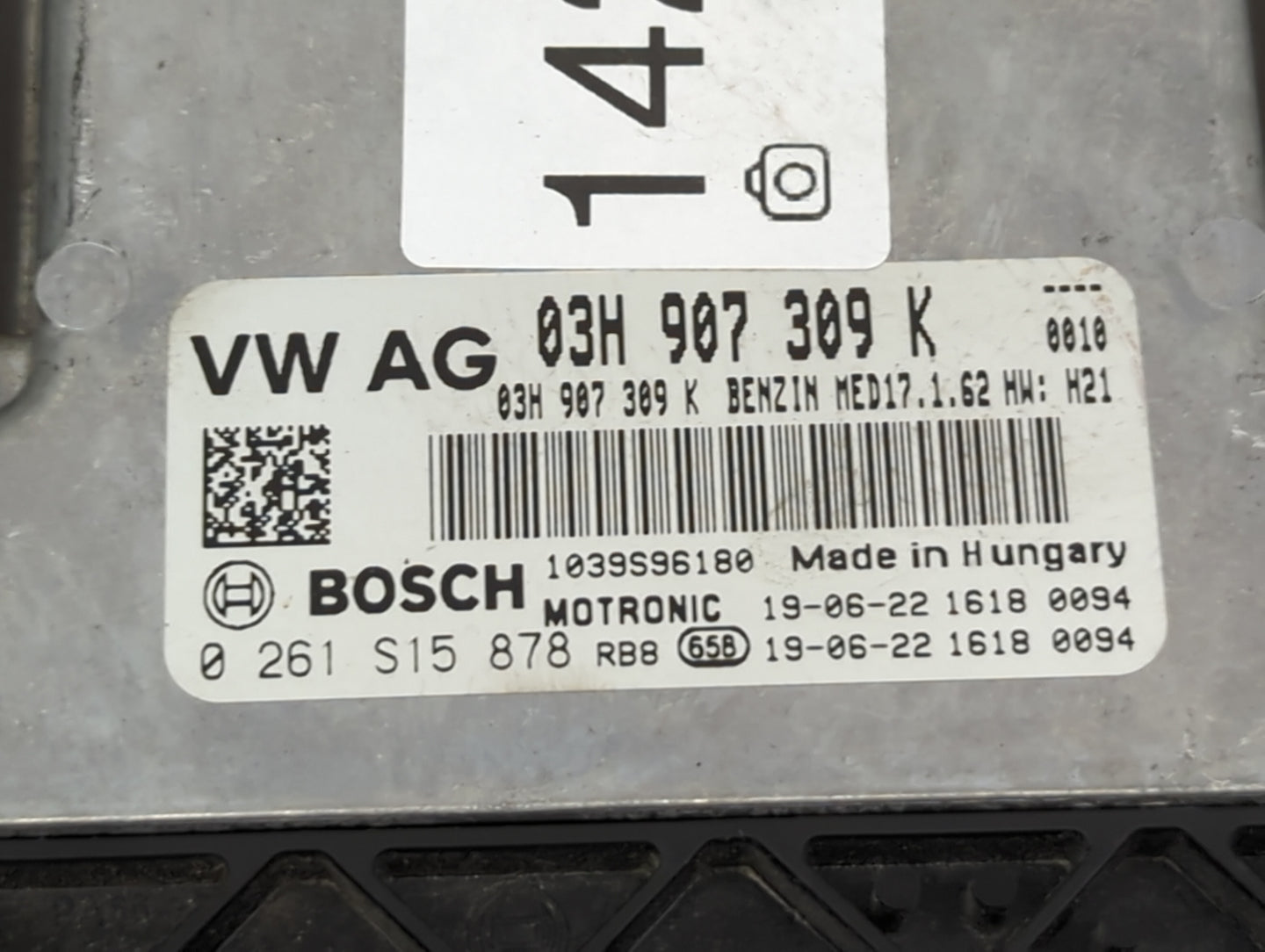2018-2022 Volkswagen Atlas PCM Engine Control Computer ECU ECM PCU OEM P/N:03H 907 309 K 0 261 S15 878 Fits OEM Used Auto Pa