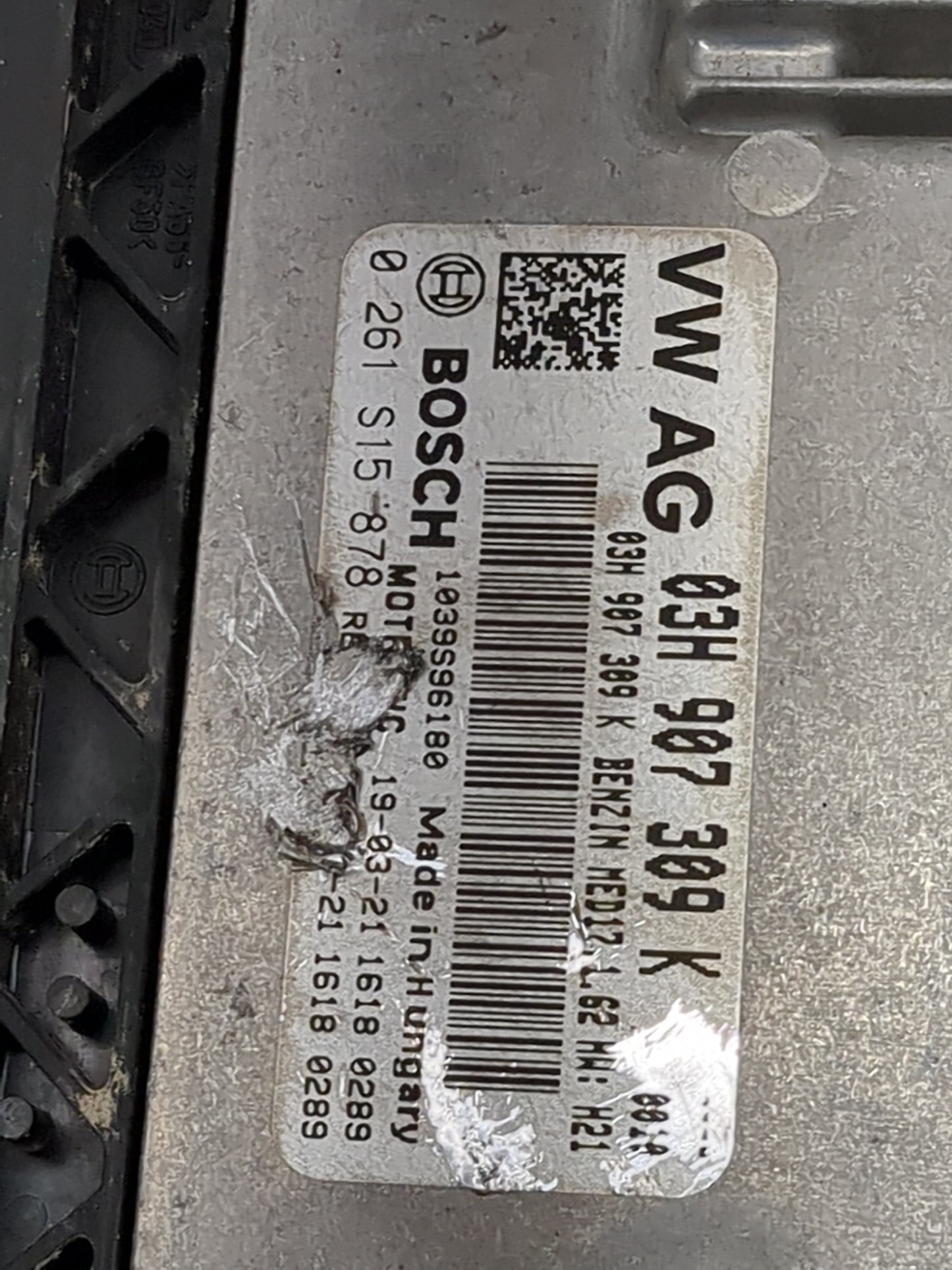 2018-2019 Volkswagen Atlas PCM Engine Control Computer ECU ECM PCU OEM P/N:03H 907 309 K 0 261 S15 878 Fits Fits 2018 2019 O